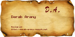 Darab Arany névjegykártya
